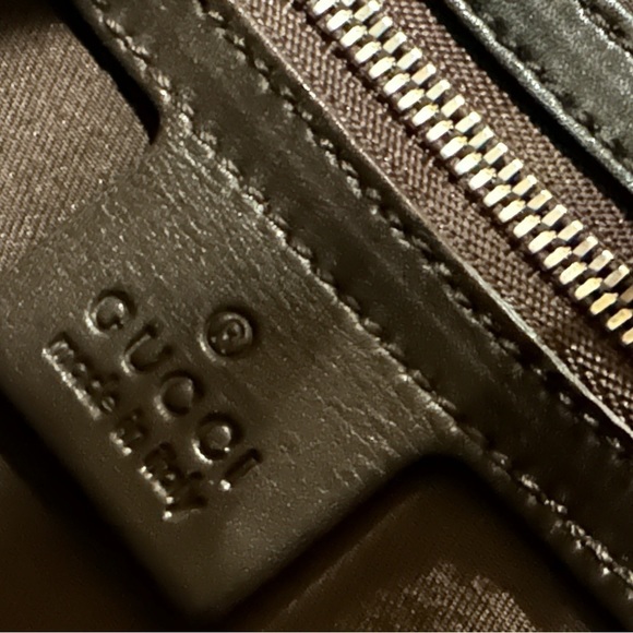 GUCCI BROWN CANVAS WEB REINS SHOULDER BAG - Picture 7 of 12